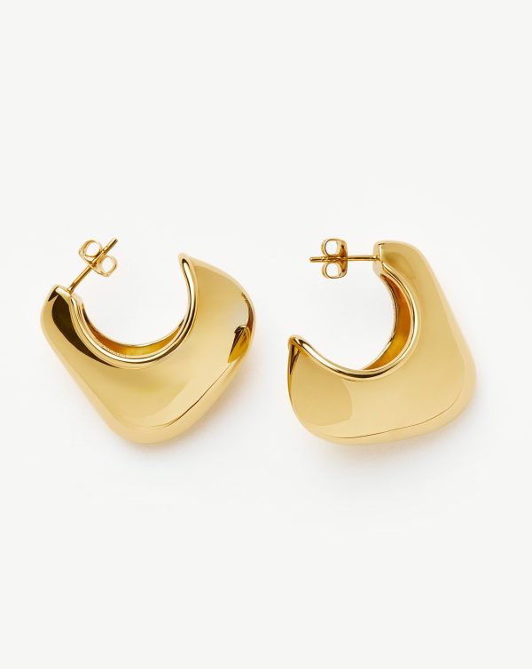 Hera Dome Large Hoop Earrings | 18ct Gold Plated Discount