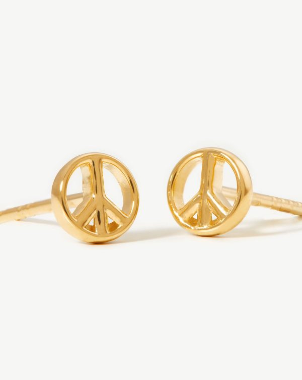 Peace Out Stud Earrings For Sale