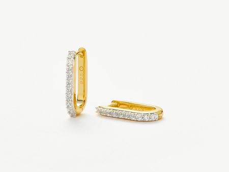 Pave Ovate Small | 18ct Recycled Gold Vermeil on Recycled Sterling Silver Supply