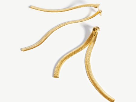 Lucy Williams Snake Chain Drop Earrings Fashion