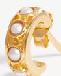 Pearl Studded Huggies | 18ct Gold Vermeil Pearl Online Hot Sale