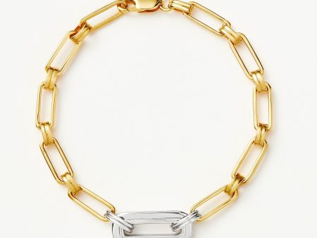 Floating Pendant Aegis Chain Bracelet | Mixed Metal Hot on Sale