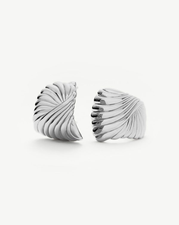 Ripple Oversized Stud Earrings For Discount