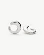 Molten Large Open Stud Earrings | Silver Plated Supply