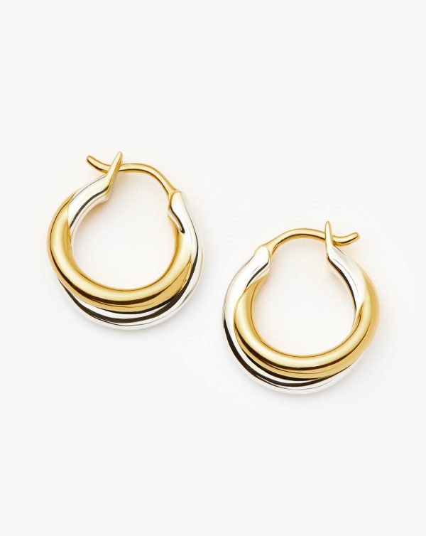 Lucy Williams Entwine Small Hoop Earrings  | Mixed Metal Discount