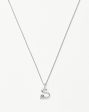 Curly Molten Mini Initial Necklace - S | Sterling Silver Online now