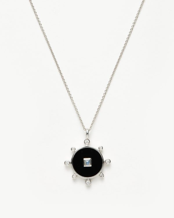 Black Onyx Amulet Pendant Necklace | Sterling Silver Black Onyx For Discount