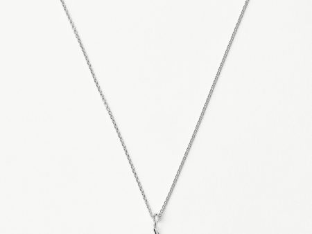 Curly Molten Mini Initial Necklace - X | Sterling Silver Discount