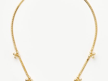 Atom Charm Necklace | 18ct Gold Plated Cubic Zirconia Fashion