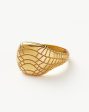 Serpent Textured Signet Ring | 18ct Gold Plated Fashion