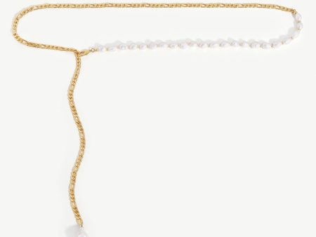 Baroque Pearl Figaro Chain Belt | 18ct Gold Plated Pearl Hot on Sale