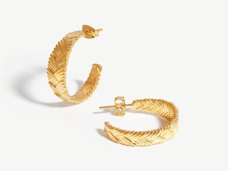 Medium Braid Hoop Earrings For Cheap