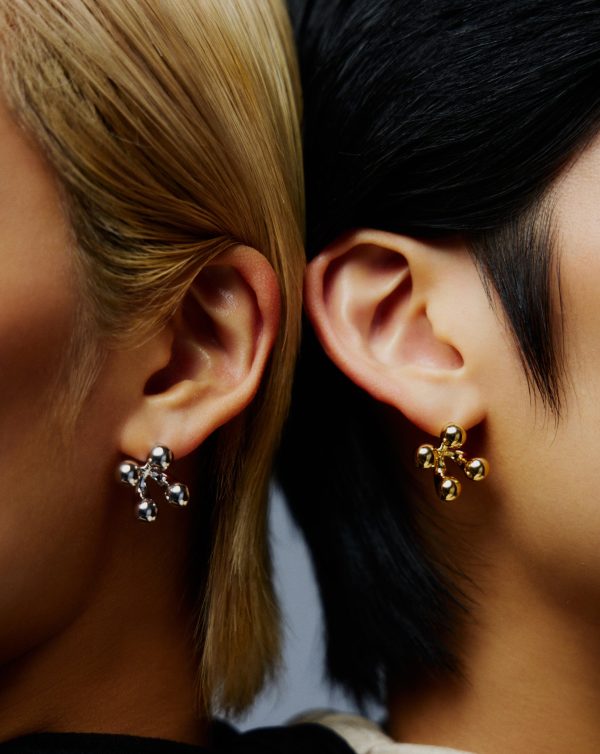 Atom Oversized Stud Earrings | 18ct Gold Plated Fashion