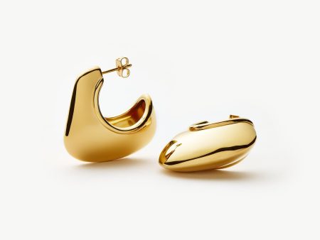 Hera Dome Large Hoop Earrings | 18ct Gold Plated Discount