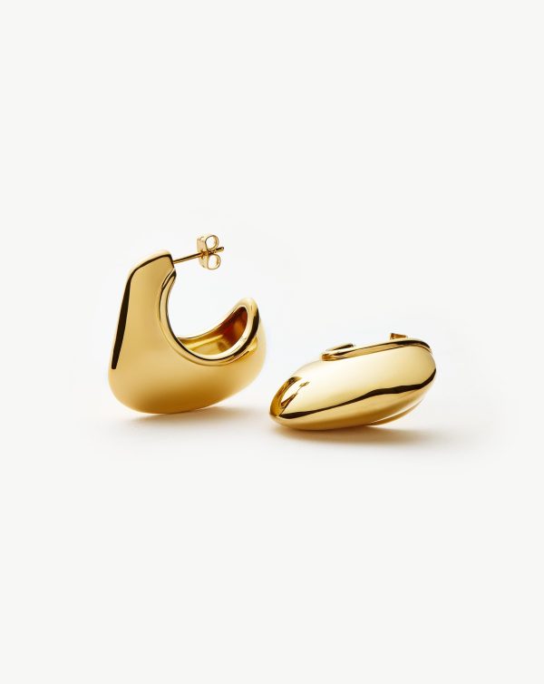 Hera Dome Large Hoop Earrings | 18ct Gold Plated Discount