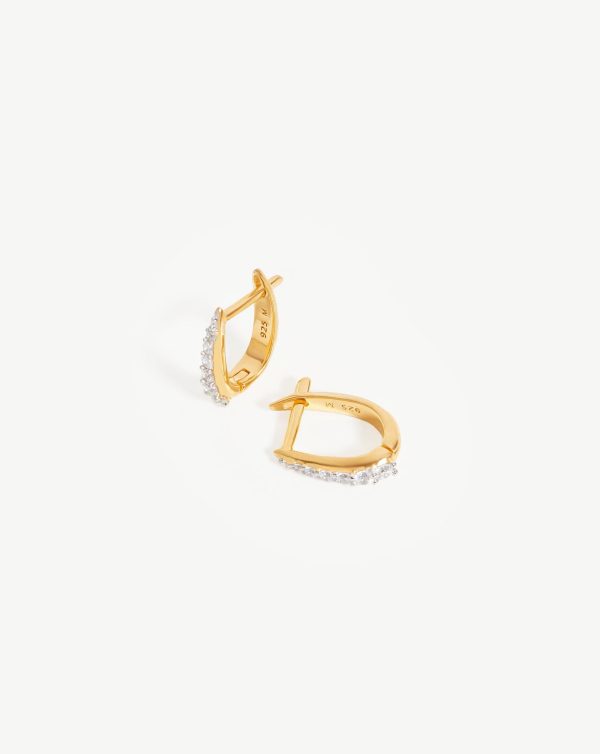 Claw Huggies | 18ct Gold Vermeil Pavé on Sale