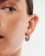 Serpent Small Textured Chubby Hoop Earrings | Silver Plated Online now