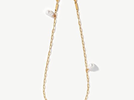 Baroque Pearl Charm Eyewear Chain | 18ct Gold Plated Pearl Supply