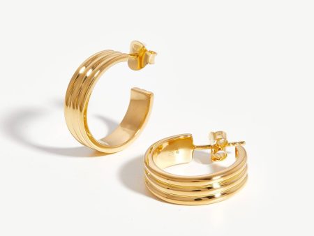 Ancien Hoop Earrings | 18ct Gold Vermeil Sale