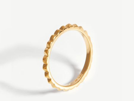 Pyramid Stacking Ring | 18ct Gold Vermeil on Sale