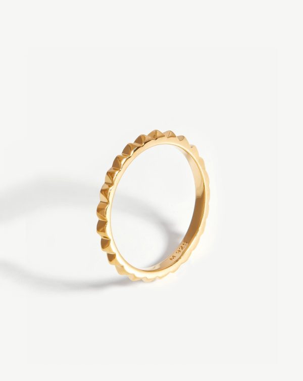 Pyramid Stacking Ring | 18ct Gold Vermeil on Sale