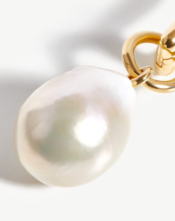 Baroque Pearl Ovate Earrings | 18ct Gold Vermeil Pearl on Sale