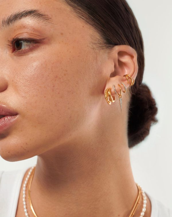 Serpent Double Mini Hoop Earrings Online now