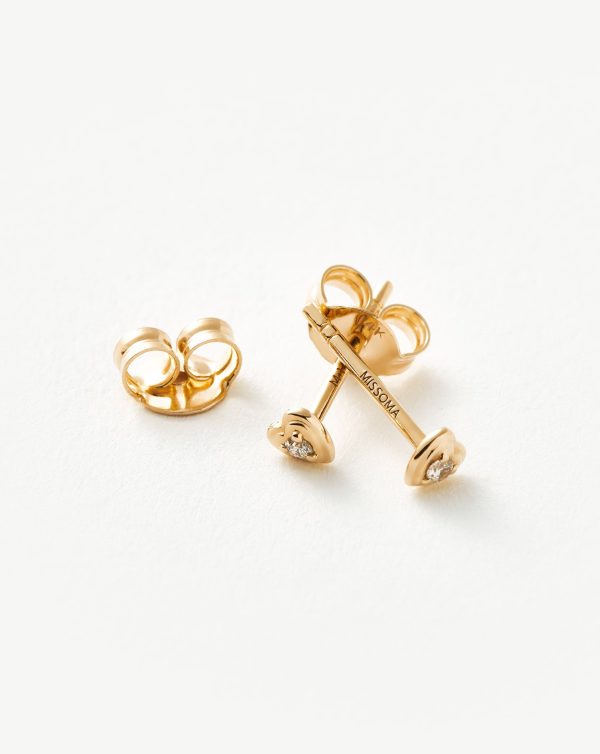 Fine Diamond Heart Stud Earrings Online