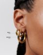 Ridge Medium Hoop Earrings | 18ct Gold Plated Online now