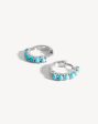 Gemstone Huggies | Sterling Silver Turquoise Online Hot Sale