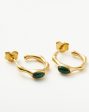 Magma Gemstone Small Hoop Earrings | 18ct Recycled Gold Vermeil on Recycled Sterling Silver Online Sale