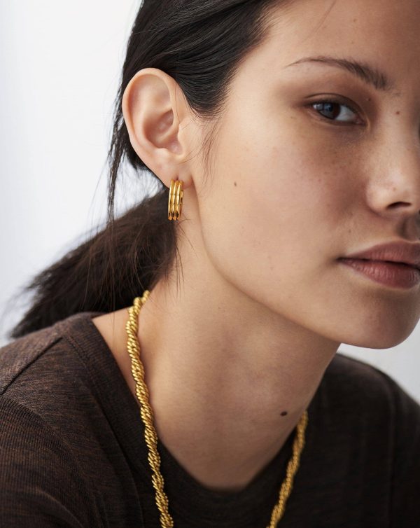 Ancien Hoop Earrings | 18ct Gold Vermeil Sale