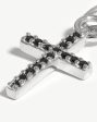 Fused Single Pave Cross Earring Online