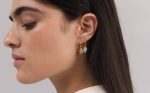 Lucy Williams Ridge Cross Charm Hoop Earrings Online Sale