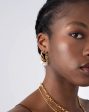 Molten Baroque Pearl Drop Hoop Earrings For Cheap