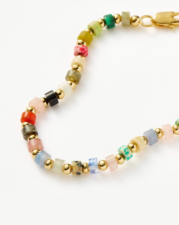 Beaded Bracelet | 18ct Gold Plated Multi Beaded Cheap