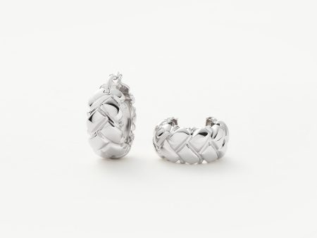 Lucy Williams Waffle Mini Hoop Earrings | Sterling Silver Sale