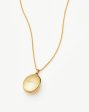 Oval Locket Pendant Necklace Fashion