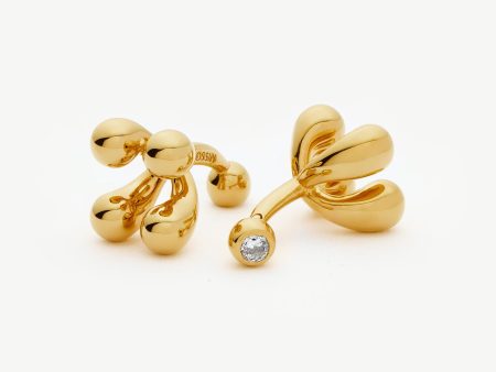 Atom Cufflinks | 18ct Gold Plated Cubic Zirconia Discount