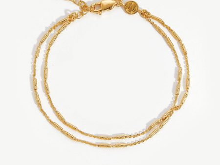 Vervelle Double Chain Bracelet | 18ct Gold Vermeil Online