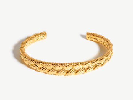 Braid Cuff Bracelet | 18ct Gold Plated Cheap