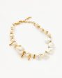 Mixed Pearl Statement Beaded Bracelet | 18ct Gold Plated Pearl on Sale