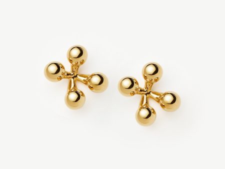 Atom Oversized Stud Earrings | 18ct Gold Plated Fashion