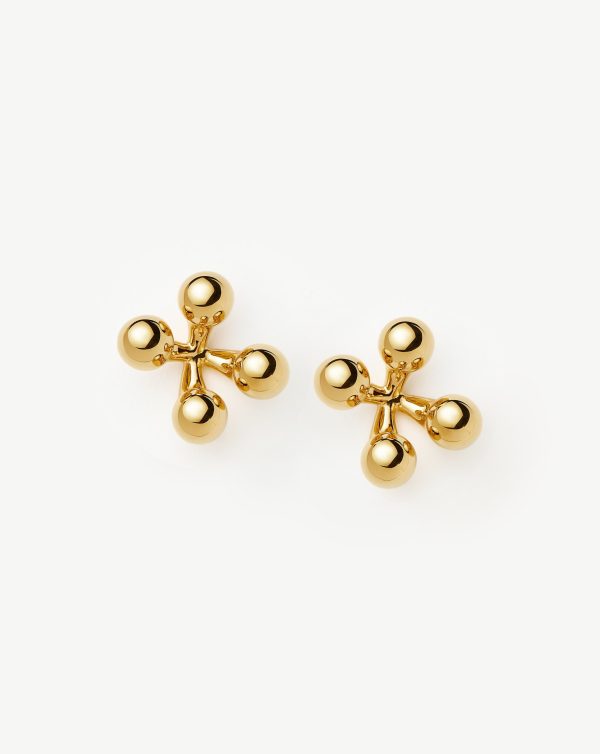 Atom Oversized Stud Earrings | 18ct Gold Plated Fashion