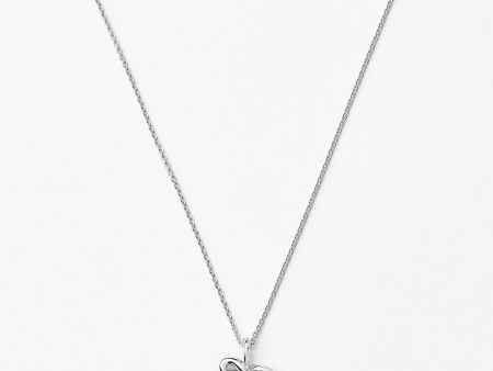 Curly Molten Mini Initial Necklace - T | Sterling Silver For Cheap