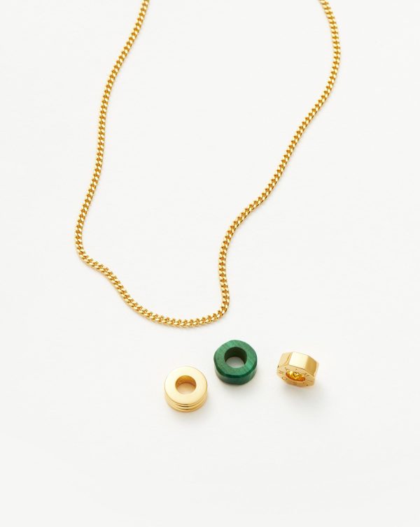 Abacus Beaded Floating Charm Necklace | 18ct Recycled Gold Vermeil on Recycled Sterling Silver Fashion