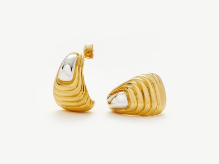 Ridge Oversized Earrings | Mixed Metal Sale