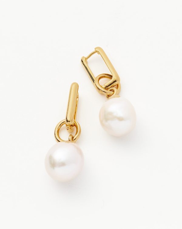 Baroque Pearl Ovate Earrings | 18ct Gold Vermeil Pearl on Sale