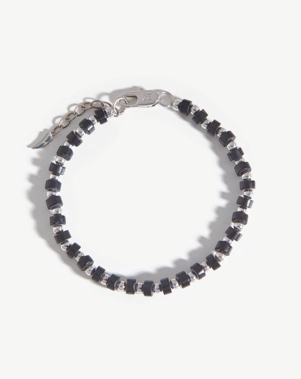 Beaded Bracelet | Silver Plated Black Onyx Discount