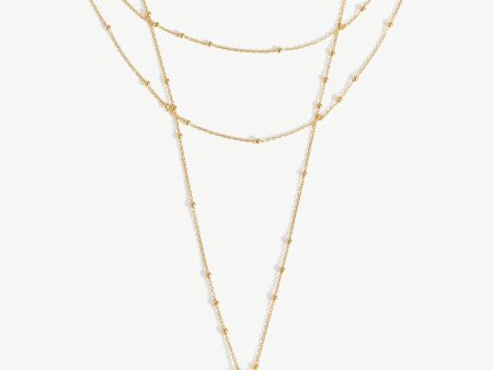 Zenyu Fan Chain Necklace Set | 18ct Gold Vermeil Online